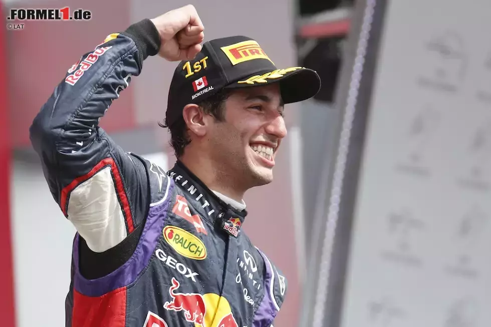 Foto zur News: Daniel Ricciardo holte seinen ersten Formel-1-Sieg vergangenes Jahr in Kanada. Auch Gilles Villeneuve, Thierry Boutsen (1989), Jean Alesi (1995), Lewis Hamilton (2007) und Robert Kubica (2008) holten jeweils ihren ersten Formel-1-Sieg in Montreal.