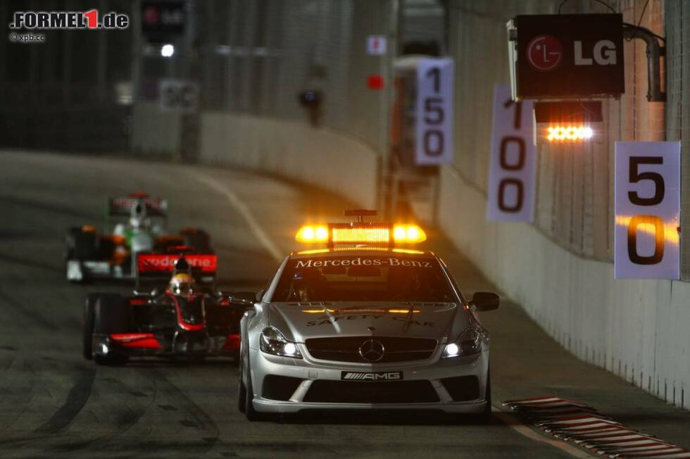 Foto zur News: Bislang kam in 100 Prozent der Rennen das Safety-Car zum Einsatz. Von den 424 Runden, die bislang gefahren wurden, fanden in den vergangenen sieben Jahren 45 hinter dem Safety-Car statt - verteilt auf zehn Safety-Car-Phasen.