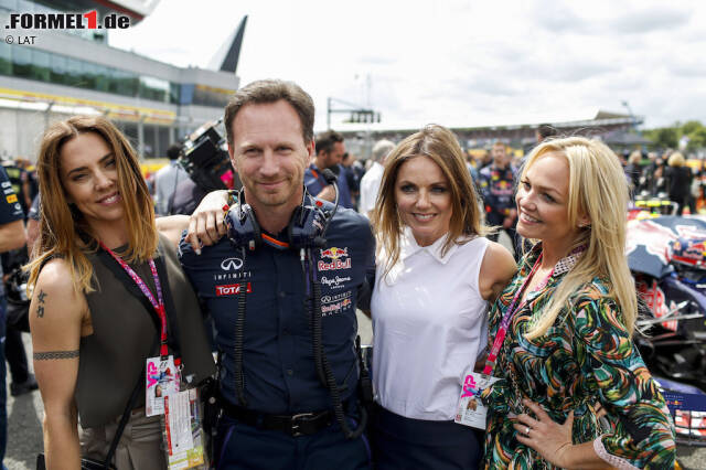 Foto zur News: Die "Spice Girls" haben ihren "Spice Boy" gefunden: Geri Halliwell und Red-Bull-Teamchef Christian Horner heirateten im Mai. Am Rande des Rennens in Silverstone gratulierten auch zwei weitere Mitglieder der Neunzigerjahre-Teenieband.