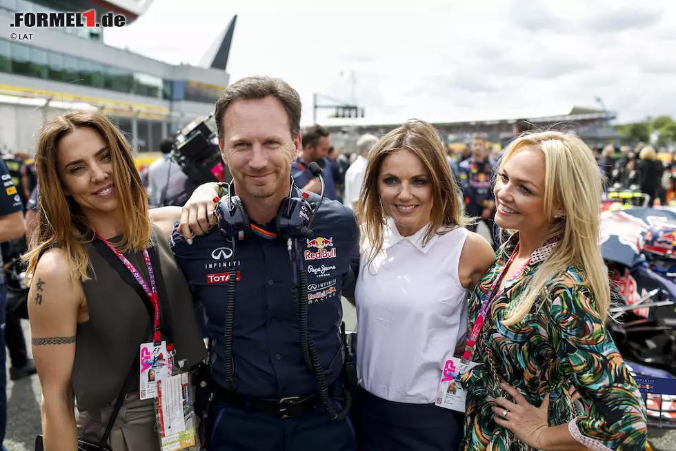 Foto zur News: Die &quot;Spice Girls&quot; haben ihren &quot;Spice Boy&quot; gefunden: Geri Halliwell und Red-Bull-Teamchef Christian Horner heirateten im Mai. Am Rande des Rennens in Silverstone gratulierten auch zwei weitere Mitglieder der Neunzigerjahre-Teenieband.