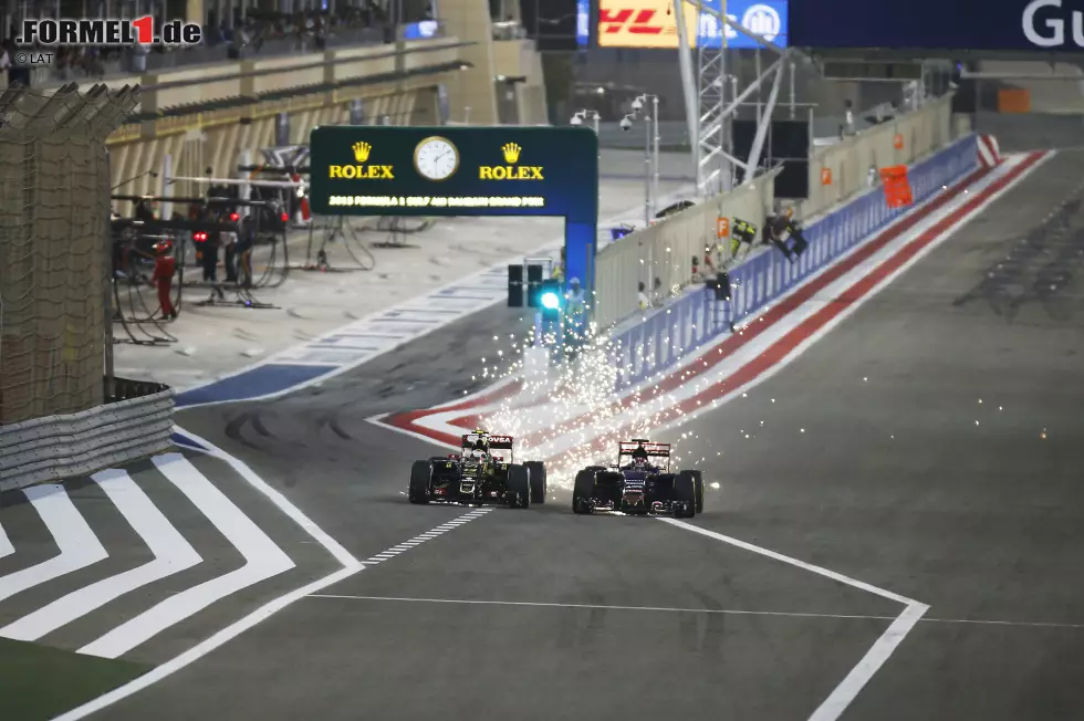 Foto zur News: Ein typisches Pastor-Maldonado-Rennen: Zuerst gerät er mit dem diesmal glücklosen Toro-Rosso-Junior Max Verstappen aneinander, ...