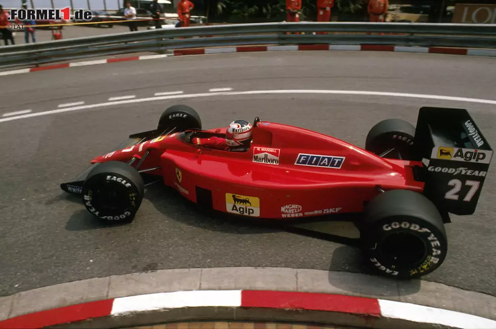 Foto zur News: 1989: Der Ferrari 640 von Nigel Mansell, der das Comeback des V12 markiert.