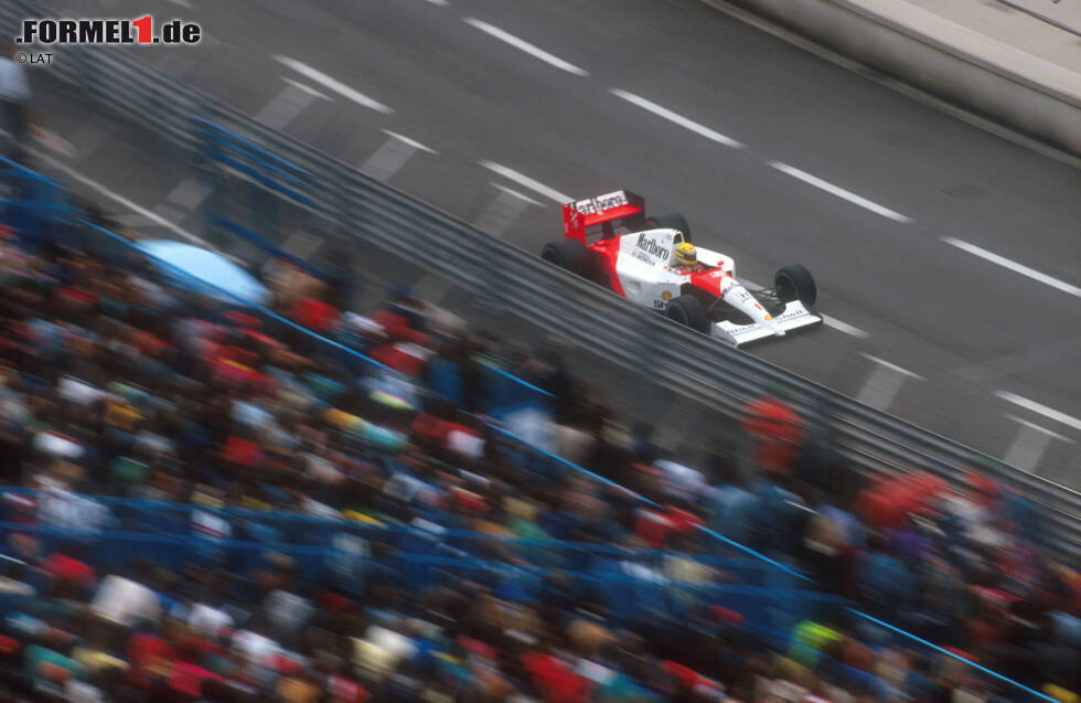 Foto zur News: Ein Jahr zuvor, 1991, startet Formel-1-Legende Ayrton Senna mit vier Rennsiegen in Folge in die Saison...