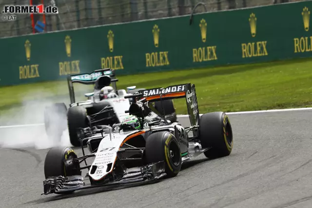 Foto zur News: Pech hingegen für Leute wie Hülkenberg (Foto) oder Felipe Massa, die schon vor der Safety-Car-Phase Reifen gewechselt haben und große Profiteure gewesen wären. So fällt Hülkenberg vom abgesicherten zweiten auf den dritten Platz zurück. Gut ist das Safety-Car für Räikkönen: Er darf sich jetzt nämlich zurückrunden.