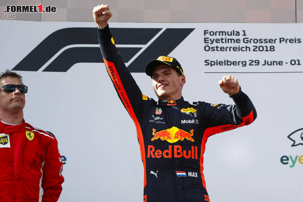 Foto zur News: Der Befreiungsschlag folgt ausgerechnet auf der Red-Bull-Heimstrecke in Österreich. Überraschend gewinnt Verstappen vor tausenden tobenden Holländern das Heimrennen, Dietrich Mateschitz persönlich gratuliert.