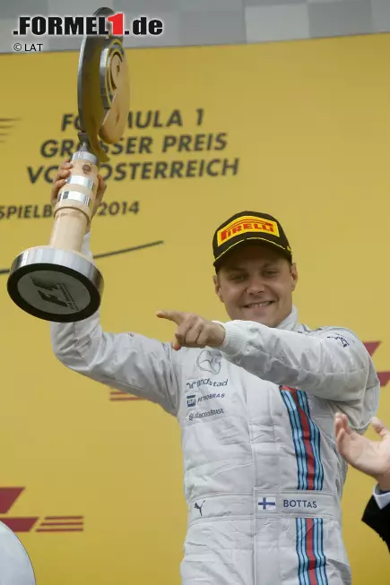 Foto zur News: Mercedes-Pilot Valtteri Bottas holte sich 2014 in Österreich seinen ersten Startplatz in Reihe eins und sein erstes Podium (Platz drei). Seitdem stand der Finne vier weitere Male in der ersten Reihe - zuletzt beim vergangenen Rennen in Aserbaidschan.