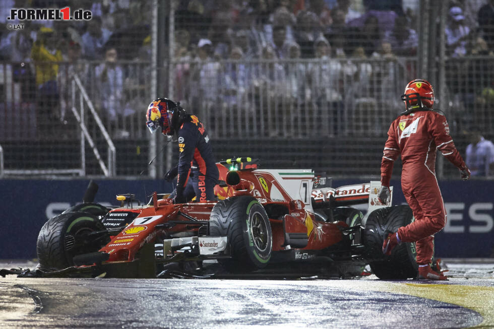 Foto zur News: Während sich Räikkönen, der am allerwenigsten für den Startcrash kann, mit Schuldzuweisungen zurückhält, kritisieren Verstappen und führende Experten hauptsächlich Vettel als Sündenbock. Die Rennleitung sieht das anders: Verkettung unglücklicher Umstände, Rennunfall, &quot;no further action&quot;.