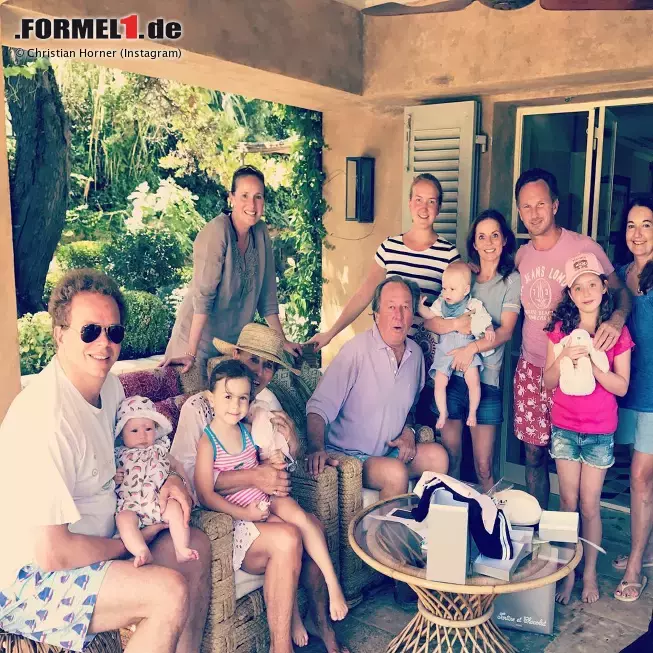 Foto zur News: #familytime heißt es zum Beispiel bei Red-Bull-Teamchef Christian Horner und Ehefrau Geri. Schließlich nutzen nicht nur die Piloten selbst die Sommerpause zum Abschalten, auch die restlichen Teammitglieder haben in dieser Zeit natürlich frei!