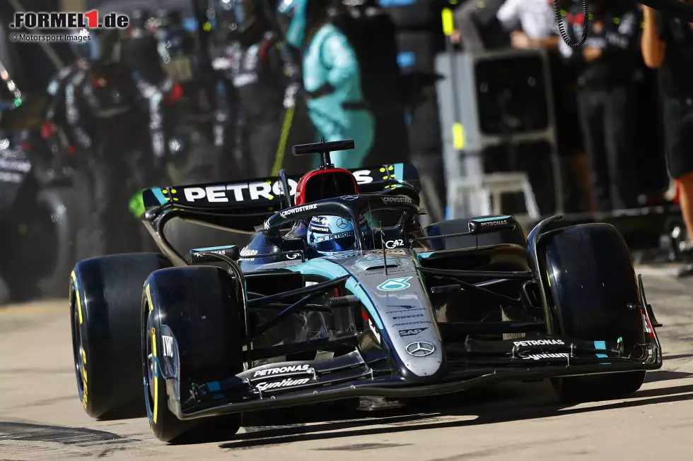 Foto zur News: 2024: Mercedes W15 / Fahrer: Lewis Hamilton, George Russell