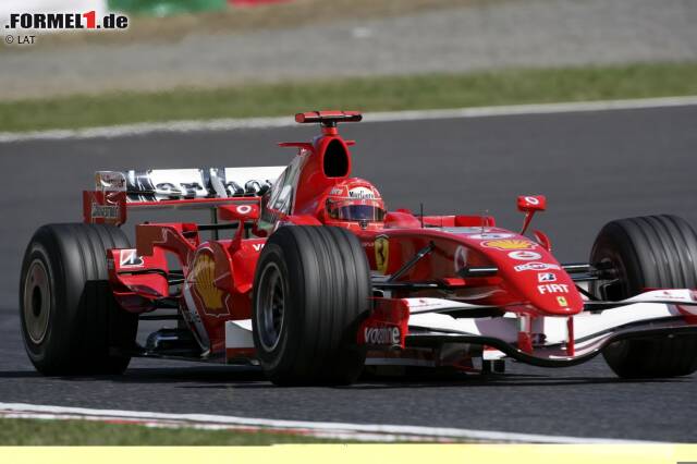 Foto zur News: Ferrari 248F1: "Schumis" letzter Formel-1-Ferrari! Nach der Saison 2006 beendet der Rekordchampion seine Karriere. Ein Happy-End bleibt aus: Der Titel geht - wie auch schon im Jahr zuvor - an Fernando Alonso und Renault. Für Schumacher ist es aber nur ein Abschied auf Zeit ... Bilanz: 18 Rennen, 7 Siege, 4 Pole-Positions