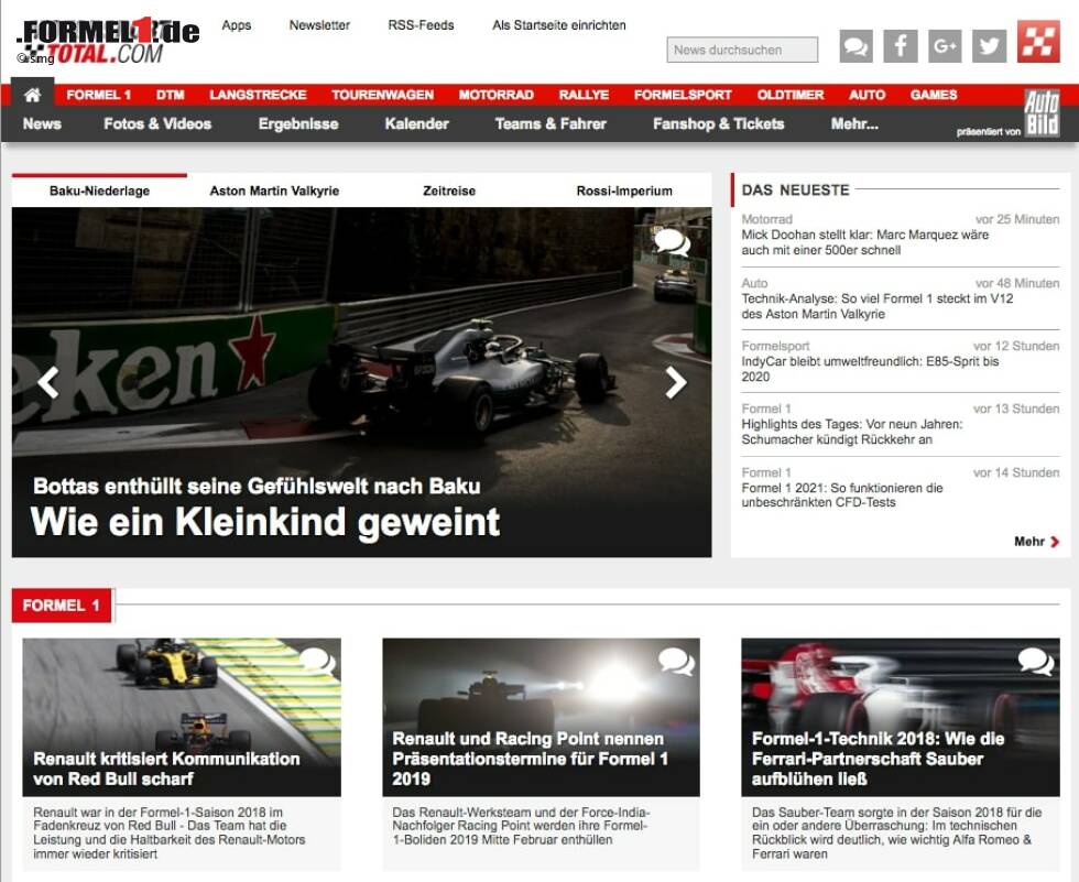 Foto zur News: ... es weder Motorsport-Total.com (oder früher F1-Total.com), Formel1.de noch Motorsport.com gab.