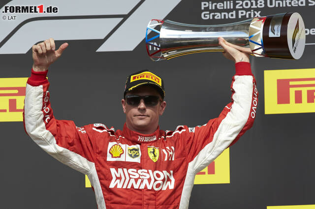 Foto zur News: 14. Kimi Räikkönen - Letzter Sieg: Großer Preis der USA 2018 für Ferrari