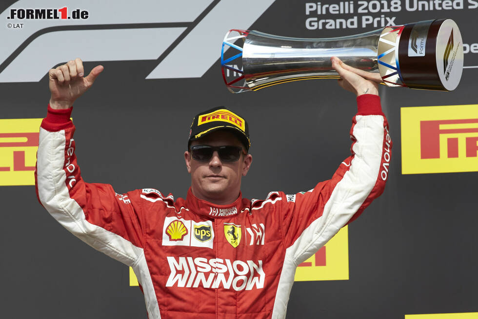 Foto zur News: 14. Kimi Räikkönen - Letzter Sieg: Großer Preis der USA 2018 für Ferrari