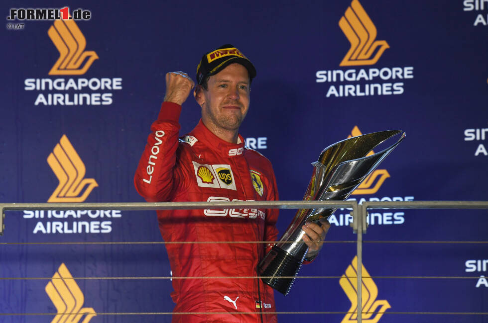 Foto zur News: 13. Sebastian Vettel - Letzter Sieg: Großer Preis von Singapur 2019 für Ferrari