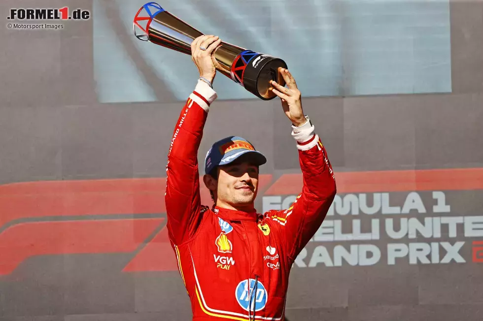 Foto zur News: 3. Charles Leclerc - Letzter Sieg: Großer Preis der USA 2024 für Ferrari