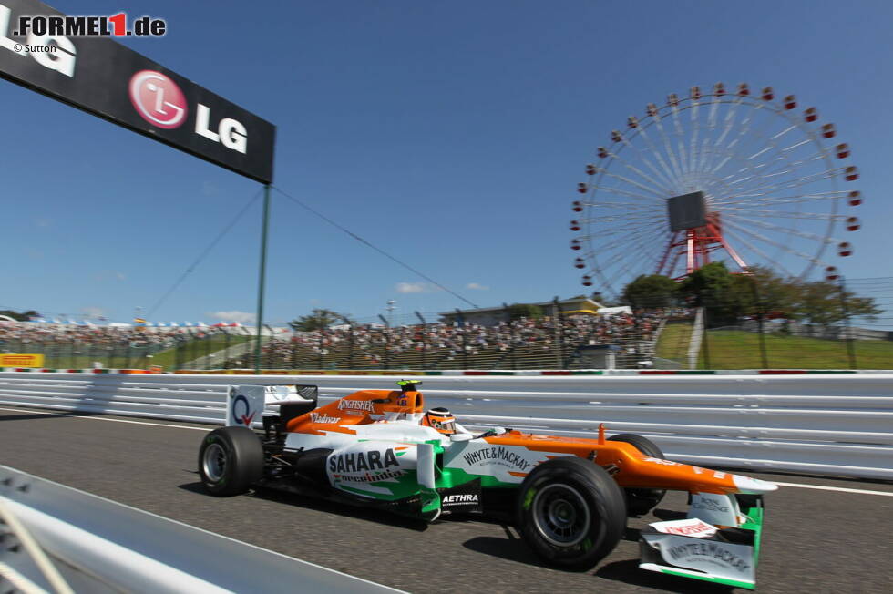 Foto zur News: 2012 sammelten sowohl Nico Hülkenberg als auch Paul di Resta im VJM05 Führungsrunden in der Formel 1.