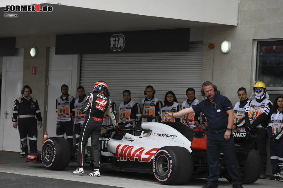 Foto zur News: Romain Grosjean (4): Wie schlecht war der Haas wirklich? Im Qualifying: sehr schlecht. Im Rennen: nicht so schlecht. Weil das Problem, die Reifen nicht so leicht auf Temperatur zu bekommen, auf die längere Distanz zum Segen wurde. Wie schon 2017. Aber daraus hat Grosjean zu wenig gemacht.