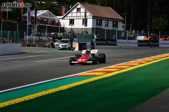 Foto zur News: Jacky Ickx im Ferrari 312B von 1970/1971 beim Showrun in Spa-Francorchamps