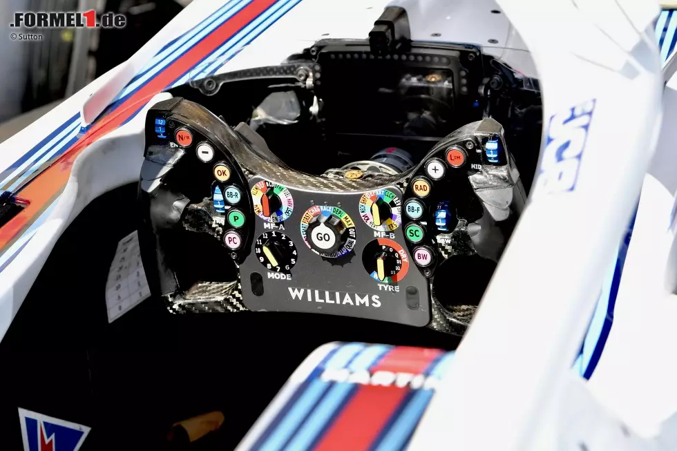 Foto zur News: Lenkrad des Williams FW41 von Sergei Sirotkin und Lance Stroll.