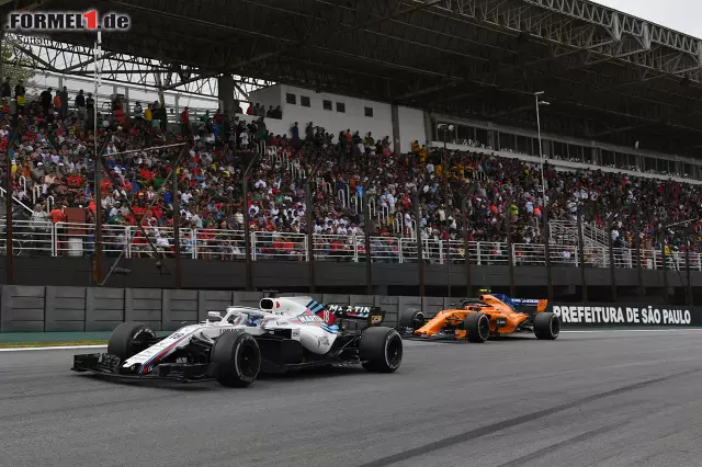 Foto zur News: Lance Stroll (5): Wer gegen Sirotkin untergeht, darf (bestenfalls) mit einer Fünf rechnen. Stroll führte die vielen blauen Flaggen als Grund für seinen schlechten Rennrhythmus an. Aber das Problem hatten andere auch.