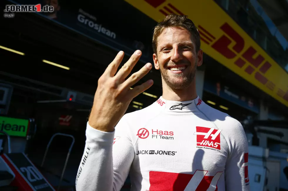 Foto zur News: Romain Grosjean (1): Was wurde Grosjean nicht schon alles geprügelt - es war an der Zeit, der Welt zu beweisen, dass er es doch noch kann! Und wie: Sensationell vor einem Red Bull im Qualifying, hinten dran an der Spitzengruppe im Rennen. Mehr hätte an diesem Wochenende kein anderer Fahrer aus dem Haas rausgeholt.