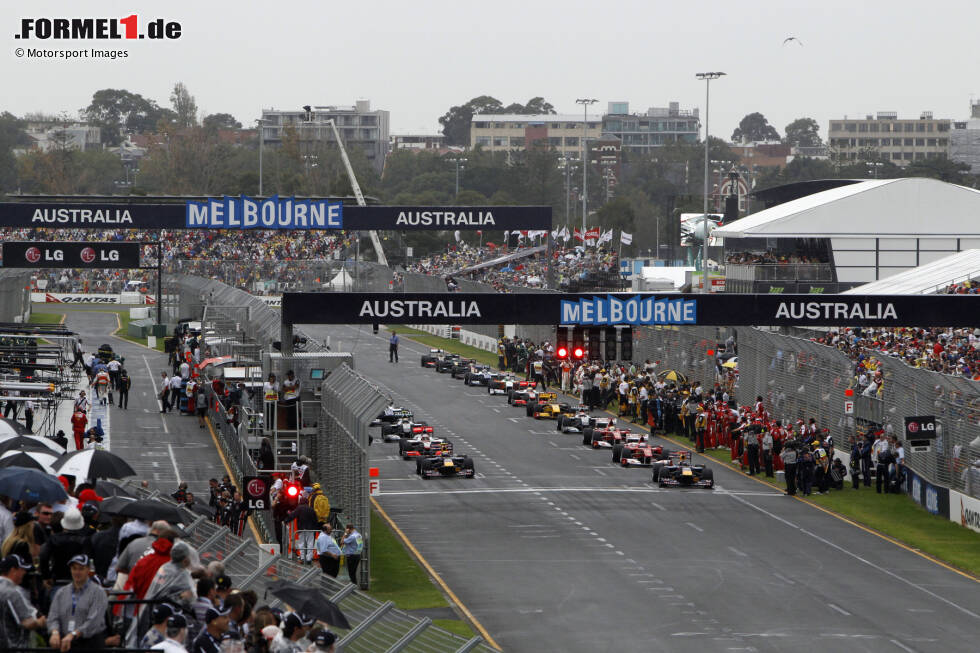 Foto zur News: Erstmals beide Autos in Reihe 1: Australien 2010 mit Sebastian Vettel und Mark Webber