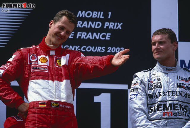 Foto zur News: Podestplätze in Serie (19): Zwischen Indianapolis 2001 und Suzuka 2002 gab es kein Podium ohne "Schumi". Am dichtesten kam Hamilton 2015 heran, doch nach 16 Rennen riss seine Serie. Theoretisch kann diese Schumacher-Bestmarke 2018 aber natürlich mit einer perfekten Saison gebrochen werden.