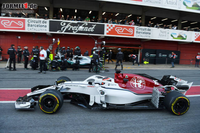 Foto zur News: Sauber arbeitet mit Messgittern, um den Staudruck vor den Hinterrädern zu messen. Auch das dient der Nachvollziehbarkeit von Luftströmen im aerodynamischen Bereich.