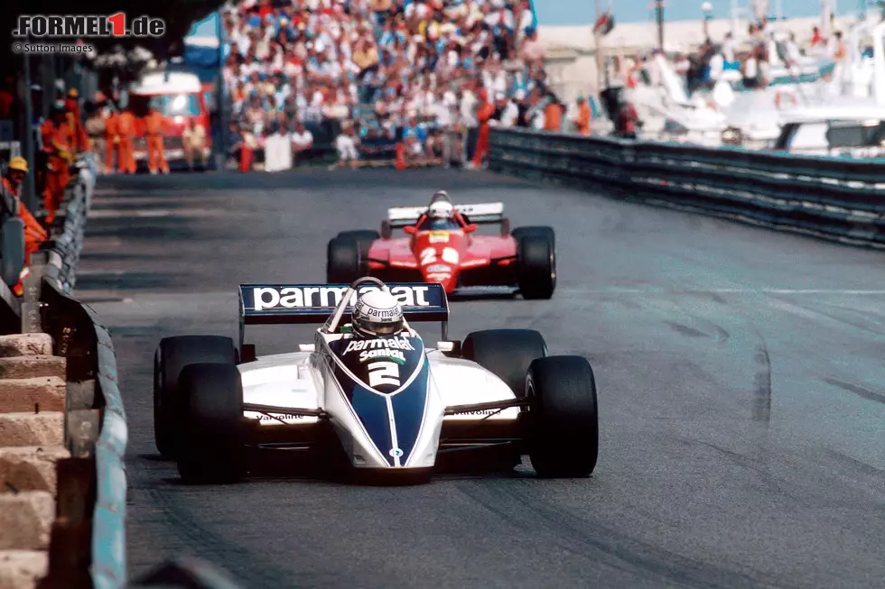 Foto zur News: 2. Didier Pironi (Ferrari) Monaco 1982: Kurz vor dem Tunnel ging dem Franzosen der Sprit aus. In der letzten Runde wurde er deshalb von Riccardo Patrese überholt, der sich vorher auf einer Ölspur gedreht und damit die Führung verloren hatte. Er hatte es aber geschafft, den Motor wieder zu zünden. Pironi wurde Zweiter.