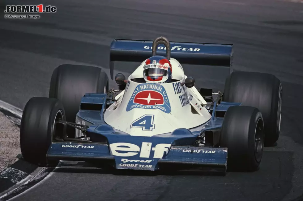 Foto zur News: 5. Patrick Depailler (Tyrrell) Südafrika 1978: Weil sein Auto beim Schalten anfing zu Rauchen und sein Sprit knapp wurde, gelang es Depailler nicht, Ronnie Peterson in der letzten Runde hinter sich zu halten. Peterson kam vorbei, als nur noch eine Handvoll Kurven vor ihm lagen.