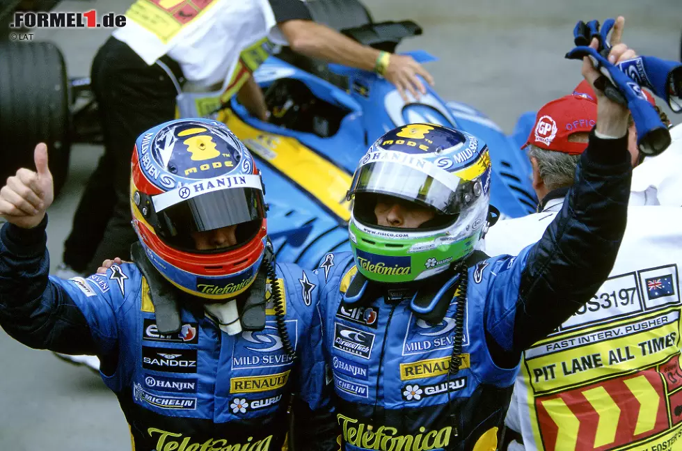 Foto zur News: Platz 8: 2005 - Giancarlo Fisichella (43,61 Prozent der Punkte von Fernando Alonso) - Renault-Neuling Fisichella gewinnt zwar den Saisonauftakt in Australien, ist danach aber chancenlos gegen den Spanier, der sich mit insgesamt sieben Siegen seinen ersten WM-Titel sichert. Fisichella gewinnt erst 2006 wieder einen GP.