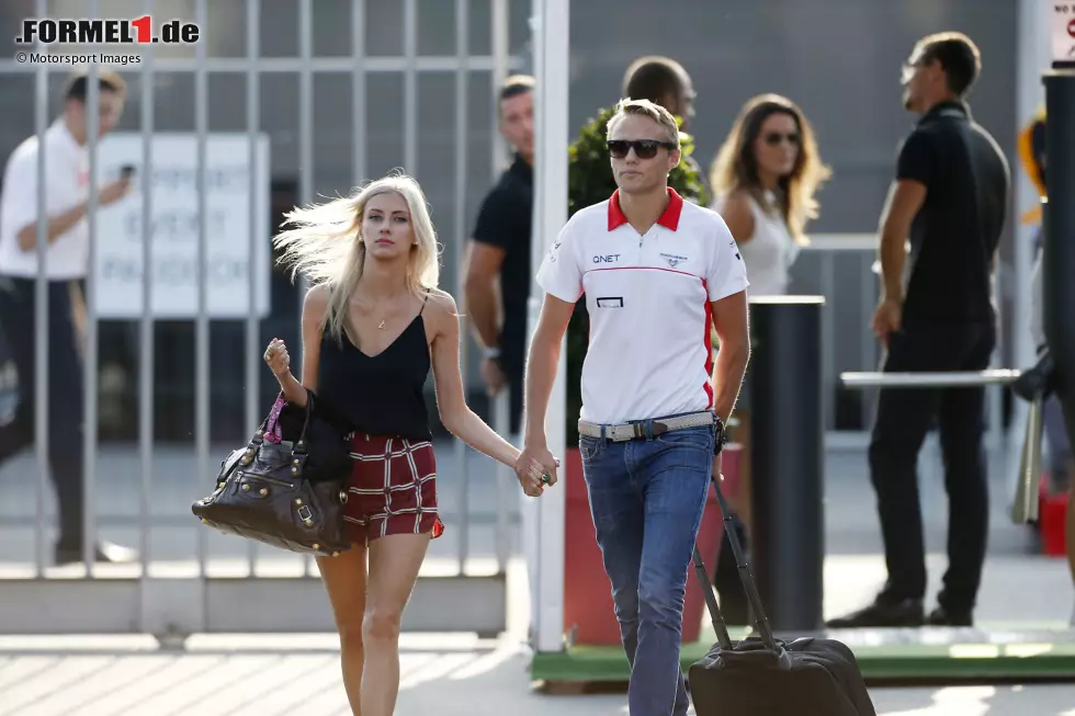 Foto zur News: Marussia-Fahrer Max Chilton hat seine Freundin Chloe Roberts oft zu den Rennen mitgenommen. Die beiden hatten sich als Teenager ineinander verliebt. 2017 wurde geheiratet.