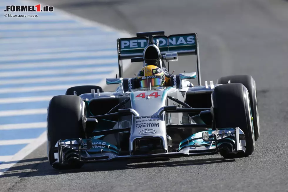 Foto zur News: 2014: Mercedes W05
WM-Ergebnis: 1. mit 384 Punkten, 11 Siege