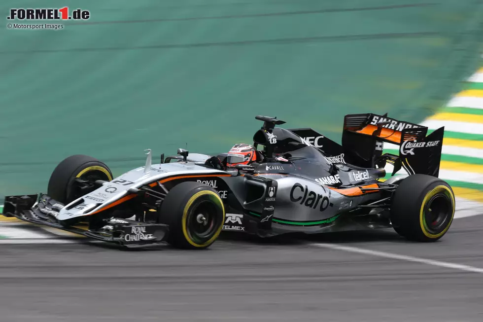 Foto zur News: 2015: Force-India-Mercedes VJM08
WM-Ergebnis: 10. mit 58 Punkten