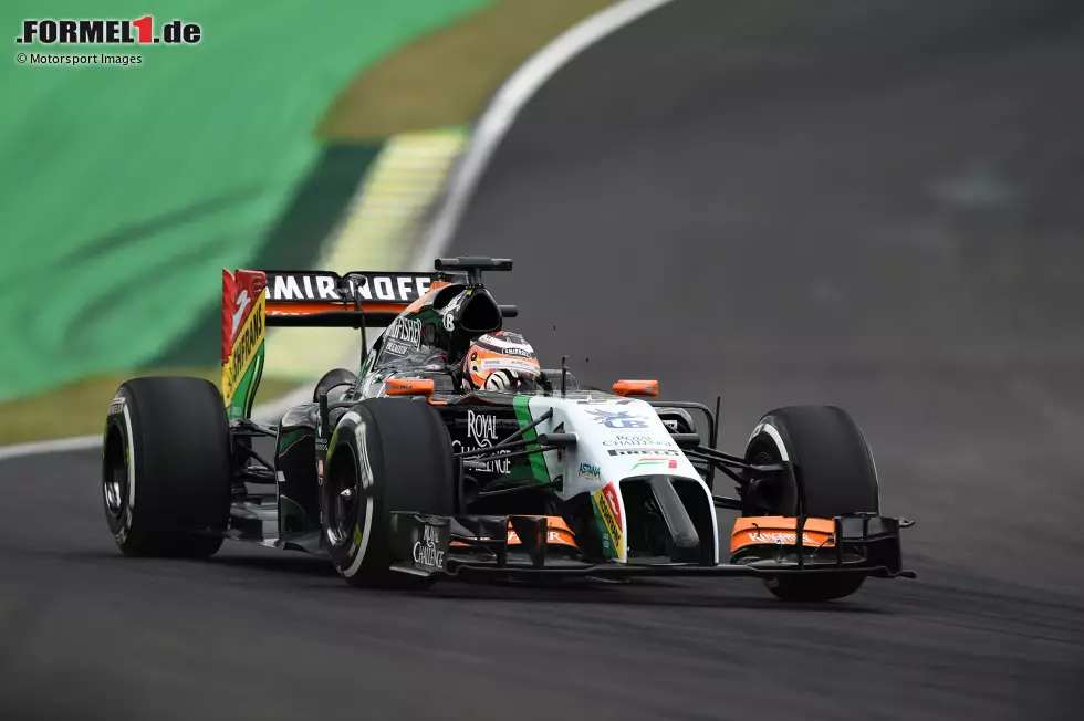 Foto zur News: 2014: Force-India-Mercedes VJM07
WM-Ergebnis: 9. mit 96 Punkten