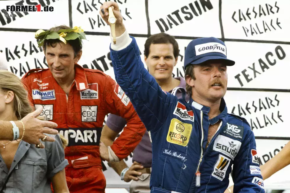 Foto zur News: Doch nach schwierigen Anfangsjahren gelingt Rosberg 1982 mit dem Wechsel zu Williams der große Wurf. Er gewinnt zwar nur ein Rennen, das reicht aber, um in einer verrückten Saison Weltmeister zu werden. Bis zum Karriereende 1986 folgen noch vier weitere Siege.