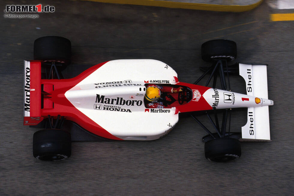 Foto zur News: 1991: McLaren-Honda MP4/6; Fahrer: Ayrton Senna, Gerhard Berger