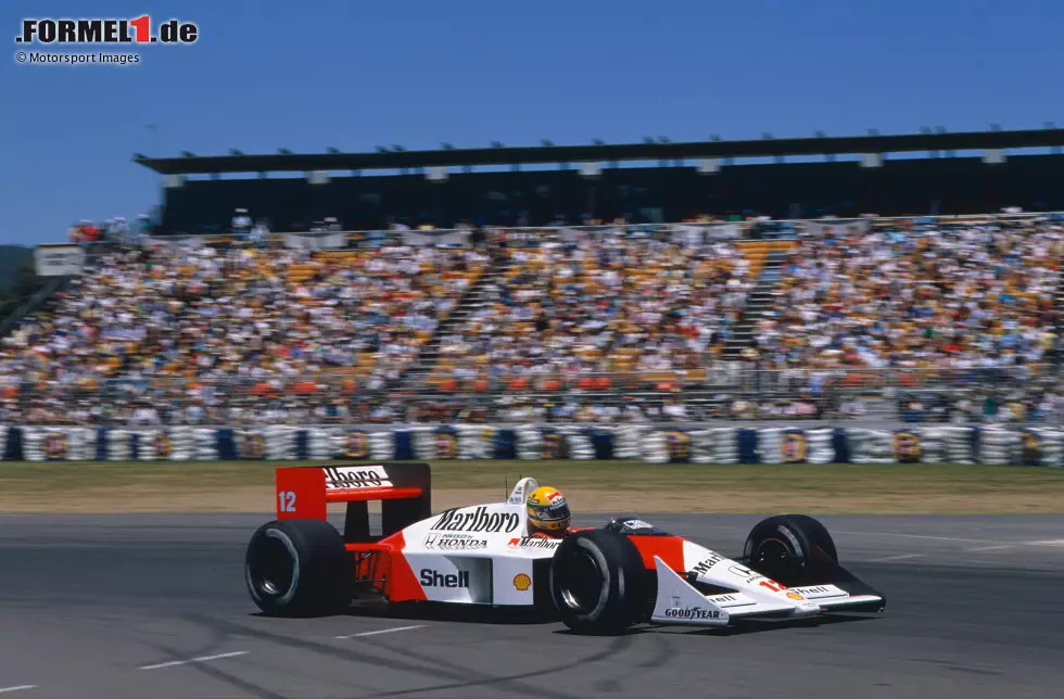 Foto zur News: 1988: Der McLaren MP4/4 mit Honda-Motor ermöglichte dem Team beinahe die absolute Dominanz - nur ein Rennen gewann McLaren damit nicht!