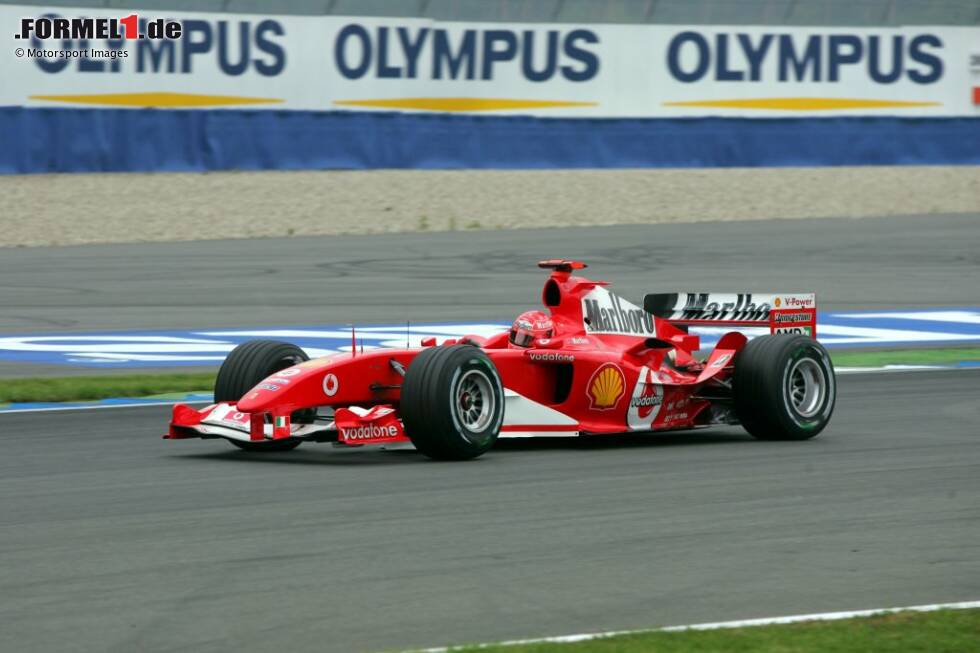 Foto zur News: Michael Schumacher siegte im F2004 bei seinem Heimrennen am Hockenheimring.