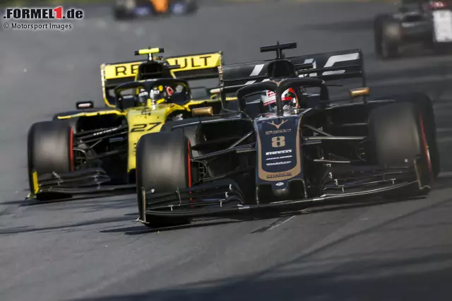 Foto zur News: Romain Grosjean (3): Im Qualifying blieb er vor Magnussen, am Start fiel er hinter den Teamkollegen zurück. Dass Haas wieder den Boxenstopp verpatzt hat, ist nicht seine Schuld. Dass er später nicht an Norris vorbeikam, ist kein großer Kritikpunkt, aber ein kleiner. Australien und Grosjean, das wird einfach keine Love-Story mehr.