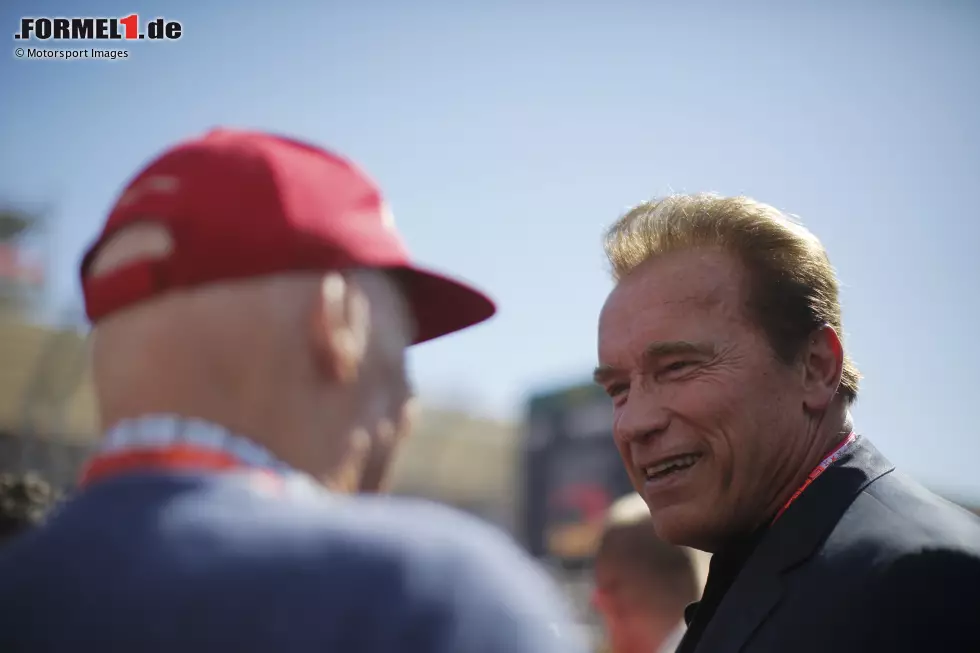 Foto zur News: Arnold Schwarzenegger (Filmstar): &quot;Niki war ein Champion. Er war eine Ikone. Er war ein österreichischer Schatz. Er war einer meiner guten Freunde. Ich werde diesen großzügigen, schnellen Helden mit seinem großen Herzen vermissen.&quot;