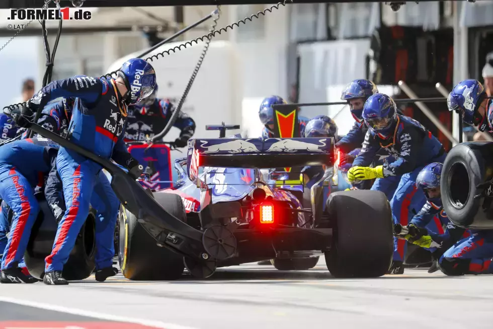 Foto zur News: Daniil Kwjat (3): Das Hockenheim-Podium war die erwartete Eintagsfliege. In Ungarn aber eigentlich besser, als es P15 aussagt. Durch die falsche Strategie am Ende zurückgefallen. Hartes, aber faires Duell mit dem Teamkollegen.