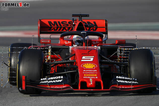 Foto zur News: Vettel hat bisher rund 400 Testrunden und knapp 1.800 Kilometer in Vorbereitung auf die Formel-1-Saison 2019 im Ferrari SF90 abgespult.