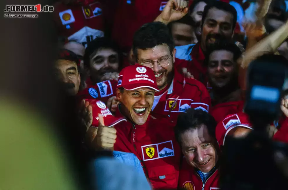 Foto zur News: Das einstige Ferrari-&quot;Dreamteam&quot; ist heute in anderen Funktionen tätig: Jean Todt als FIA-Präsident und Ross Brawn als Sportchef. Stefano Domenicali wird Formel-1-Boss, Nikolas Tombazis ist FIA-Technikchef (Monoposto) und Mattia Binotto heutiger Teamchef der Scuderia. Auch Alain Prost oder Pat Symonds sind heute noch dabei.