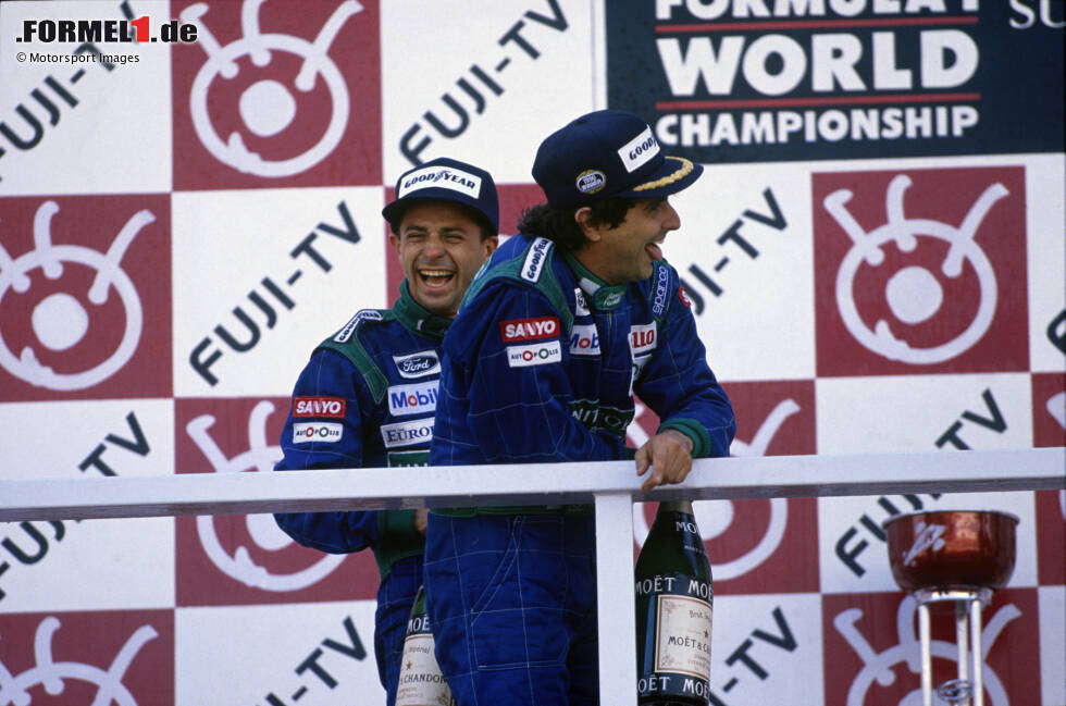 Foto zur News: Top: Roberto Moreno. 1990 fährt er für EuroBrun nur hinterher, verpasst oft das Qualifying. Als Ersatz von Alessandro Nannini (Arm abgetrennt bei Hubschrauber-Crash!) bei Benetton aber wird er auf Anhieb Zweiter in Japan, hinter Teamkollege Nelson Piquet - und 1991 Stammfahrer bei Benetton.