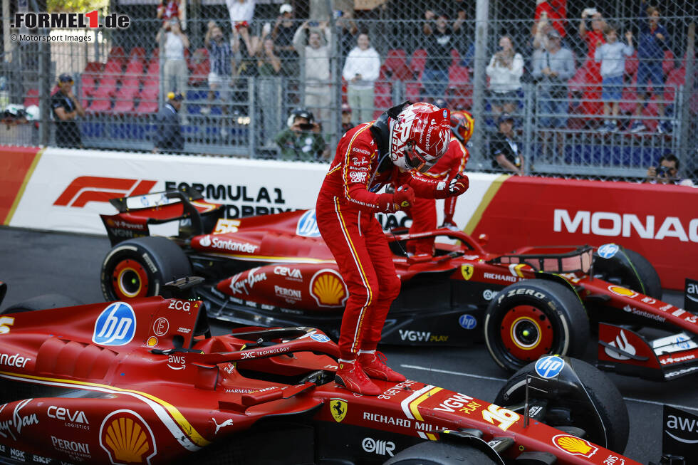 Foto zur News: 2. Ferrari - Letzter Sieg: Großer Preis von Monaco 2024 mit Charles Leclerc