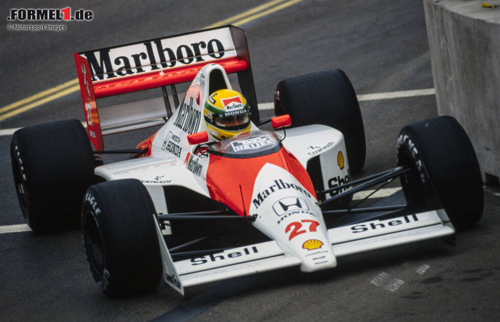 Foto zur News: #27: Ayrton Senna (McLaren): Für den Brasilianer war es das Jahr der Revanche. Nach dem verlorenen Titelkampf gegen Teamkollege Alain Prost durch die Kollision in Suzuka 1989 legte es Senna 1990 wiederum in Suzuka seinerseits auf eine Kollision an. Ergebnis: sein zweiter WM-Titelgewinn nach 1988.