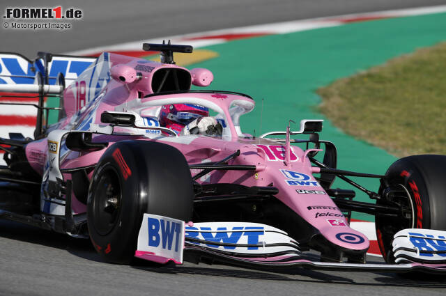 Foto zur News: Racing Point RP20: Die auffälligen Knubbel zu beiden Seiten der Airbox des RP20 sind Kamerahalterungen. Das Team fertigt während der Fahrt thermische Aufnahmen aller Räder an, um den Reifenverschleiß nachvollziehen zu können.