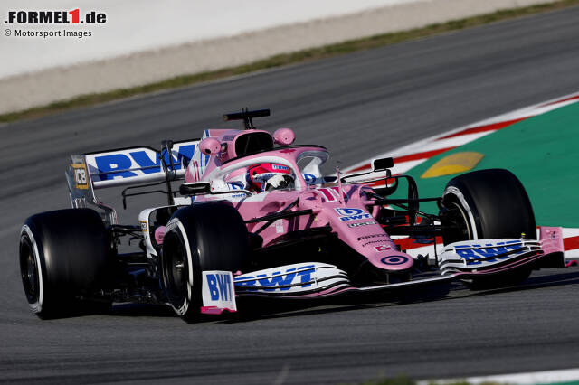 Foto zur News: Der RP20 mit den für Racing Point typischen Kameras links und rechts der Airbox über dem Cockpit. Dabei handelt es sich um Infrarotkameras, womit das Team die Reifenleistung dokumentiert.