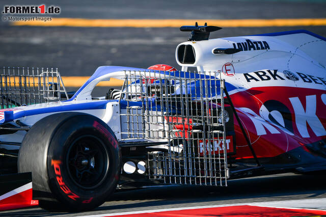 Foto zur News: Auch Williams versucht die eigenen Berechnungen mit harten Fakten zu hinterlegen: Der FW43 ist hier mit großen Sensorgittern zu sehen.